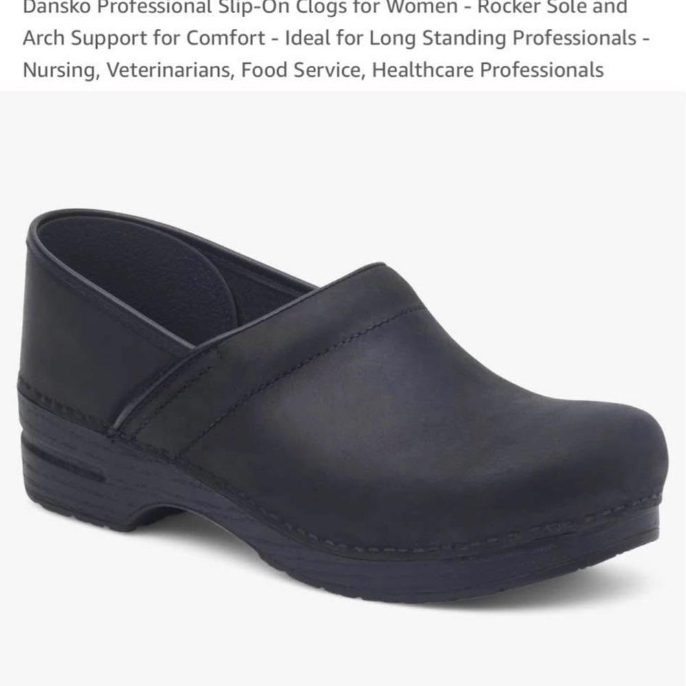 Dansko Black Professional Slip-On Clogs
